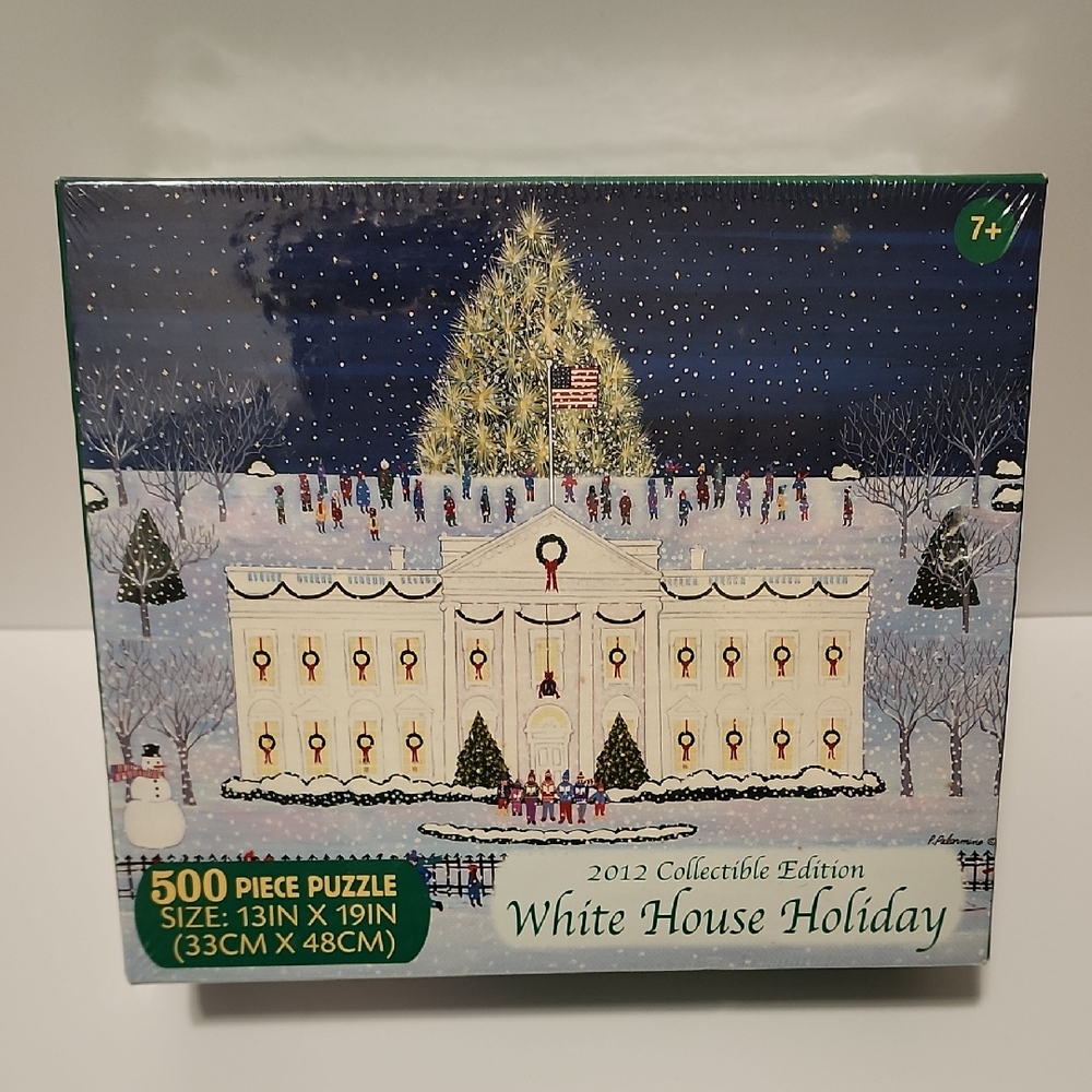 Puzzle White House Holiday 500-Piece Puzzle Never Used